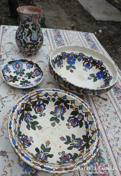 19th century earthenware jug and bowl set