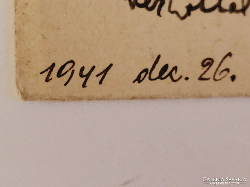 Régi újévi képeslap 1941 levelezőlap kéményseprő malacok lóhere patkó
