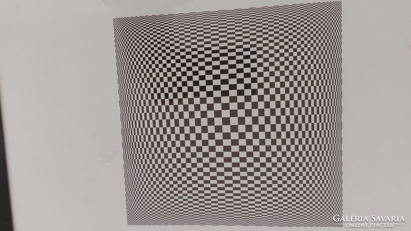 (K) op art style print 45x45 cm with iron frame?