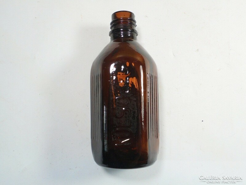 Retro régi Gyógyszertári gyógyszeres patika patikai barna üveg palack KÜLSŐLEG felirattal - 100 ml