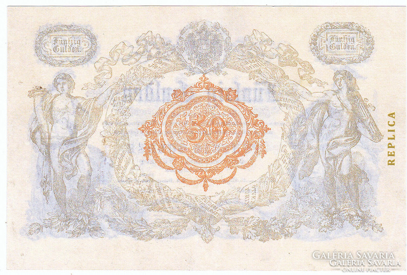 Ausztria 50 gulden 1866 REPLIKA UNC
