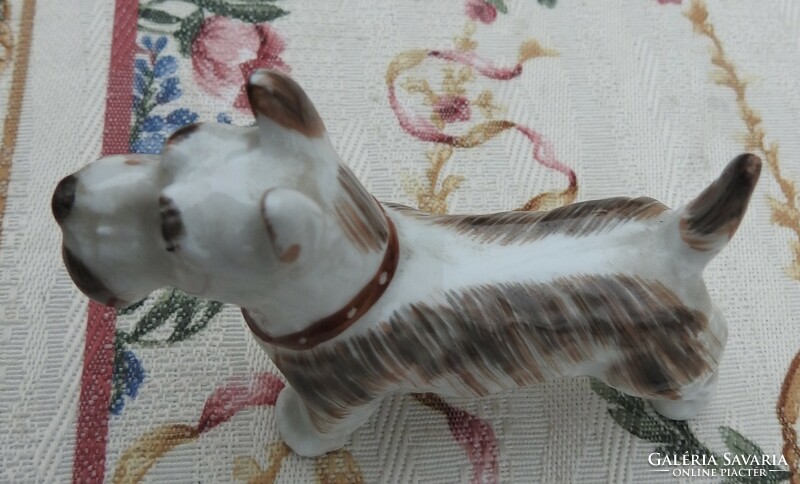 Foxterrier kutya porcelán figura
