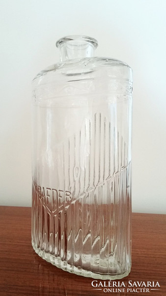 Régi nagy Baeder kölnis üveg vintage parfümös üveg 21 cm