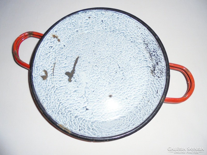 Retro zománcozott szeletsütő serpenyő - 24 cm - Bonyhád