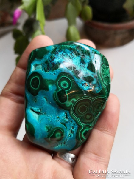 Chrysocolla with malachite mineral, crystal