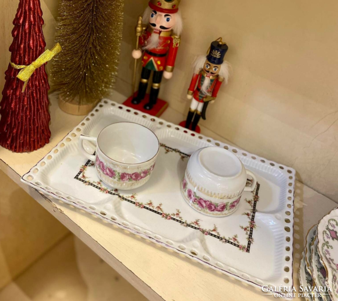 Meseszép Austria Victoria szecessziós porcelán tálca