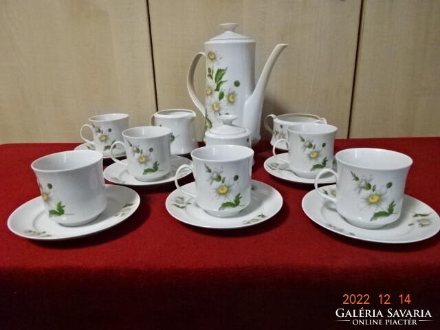 Alföldi porcelain, 16-piece tea set with daisy pattern. He has! Jokai.