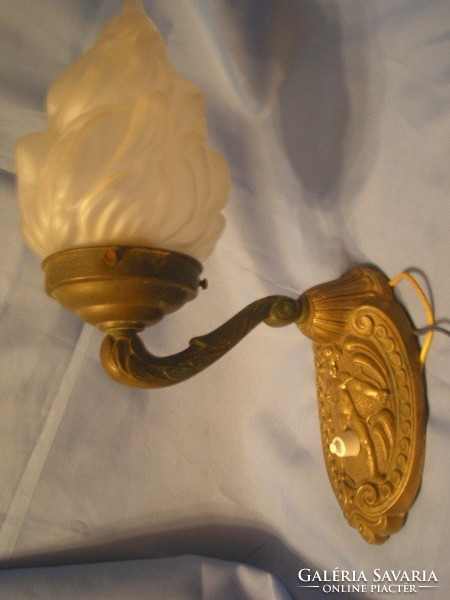 E18 Putto Antique Bronze Ceccus Wall Sconce Flame Curtain Discounted Free Gift