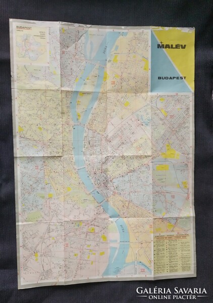 MALÉV Budapest térkép 1971
