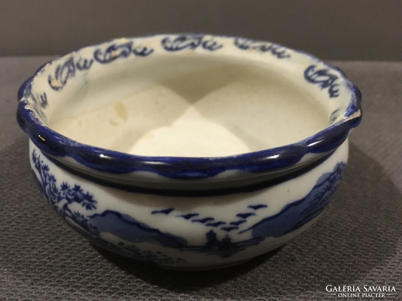 Antique china mini dish! Blue and white like! 9X3.5 cm !!!