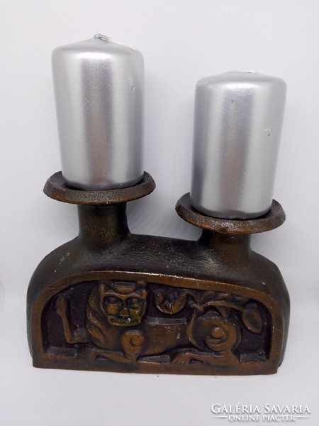 Vintage lion candle holder from the Soviet Union