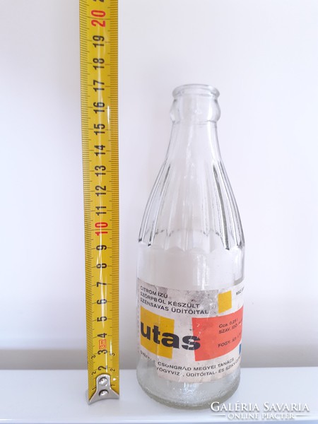 Retro címkés Utas üdítős üveg régi üdítőitalos palack