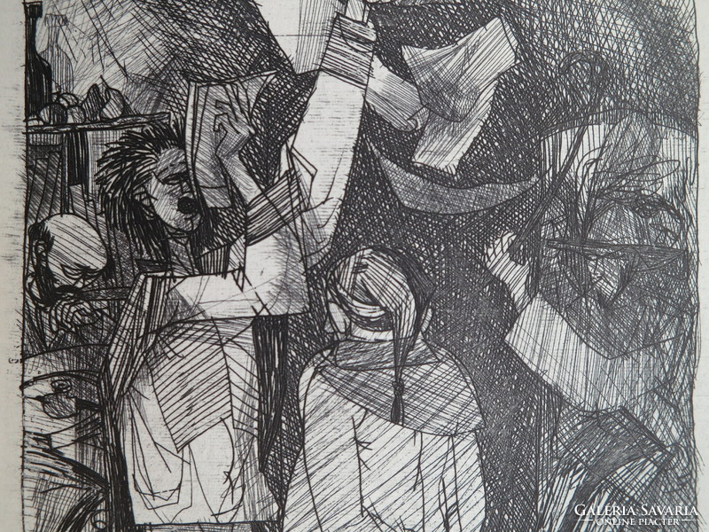 Béla Kondor (1931-1972): illustration IV., Etching