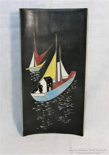 Sailboats - ceramic wall picture - wall decoration
