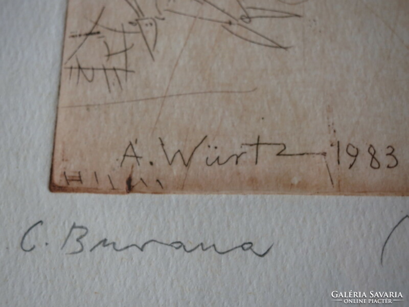 Adam Würtz: Carmina Burana / etching, proof, 1983