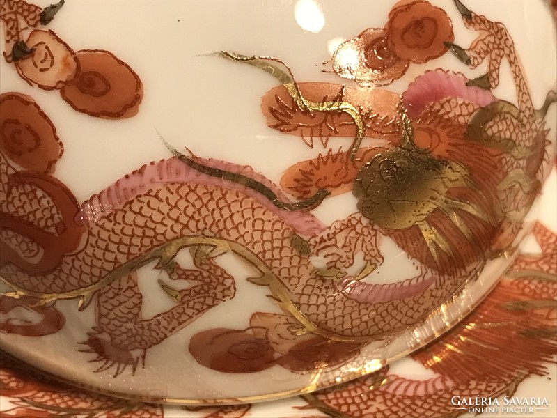 Japán tojáshéj porcelán teáscsészék sárkány mintával