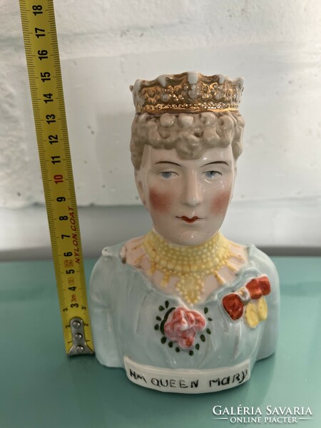 H. M queen mary porcelain cup figure mug 1911 rare
