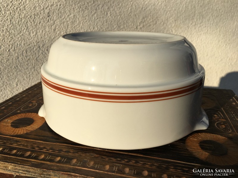 Alföldi soup bowl with brown stripes