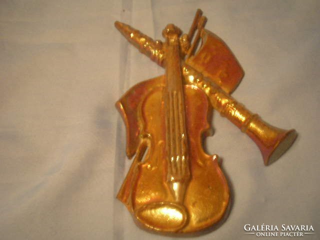 New violin eosin wall decoration also made of wrought iron 25 x 10 cm rarity for sale