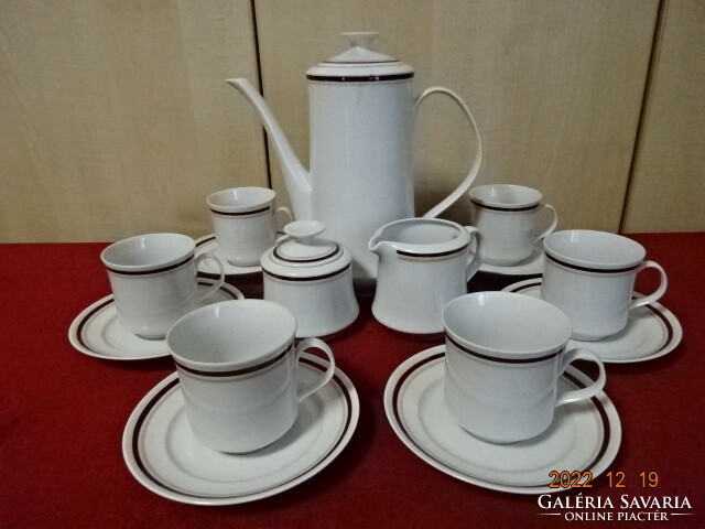Alföldi porcelain tea set, for six, 15 pieces. He has! Jokai.