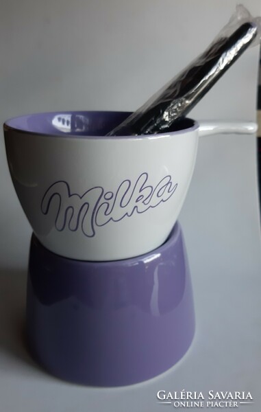 Milka fondue készlet, dobozában, limitált szériás
