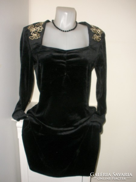 Flexible cotton-velvet casual dress
