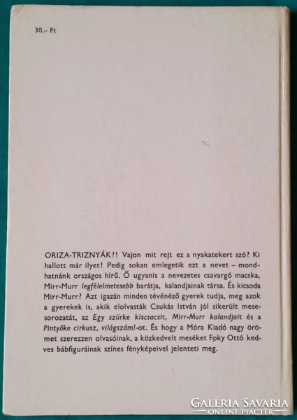István Csukás: from the adventures of Oriza-Triznyák Mirr-Murr