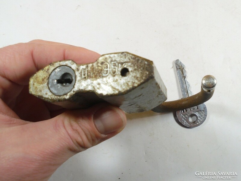 Retro old soviet Russian lock key with key - works perfectly
