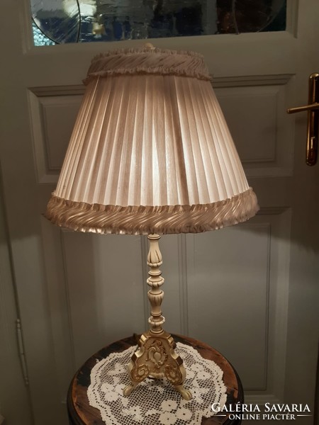Baroque style painted bronze mood lamp