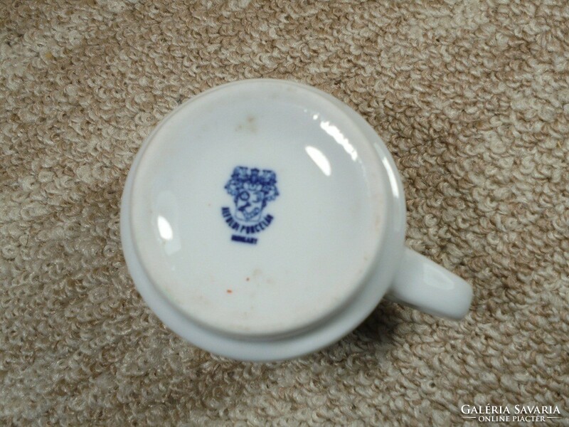Régi Vintage Retro Alföldi Porcelán teás kávés csésze, virág mintás, kb. 1970-es évekből