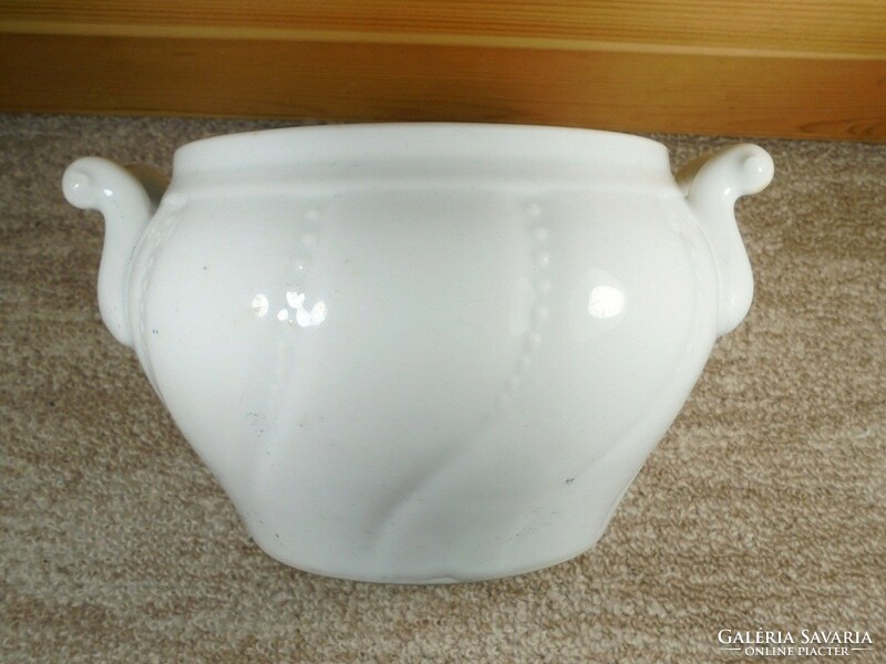 Antik régi porcelán leveses tál