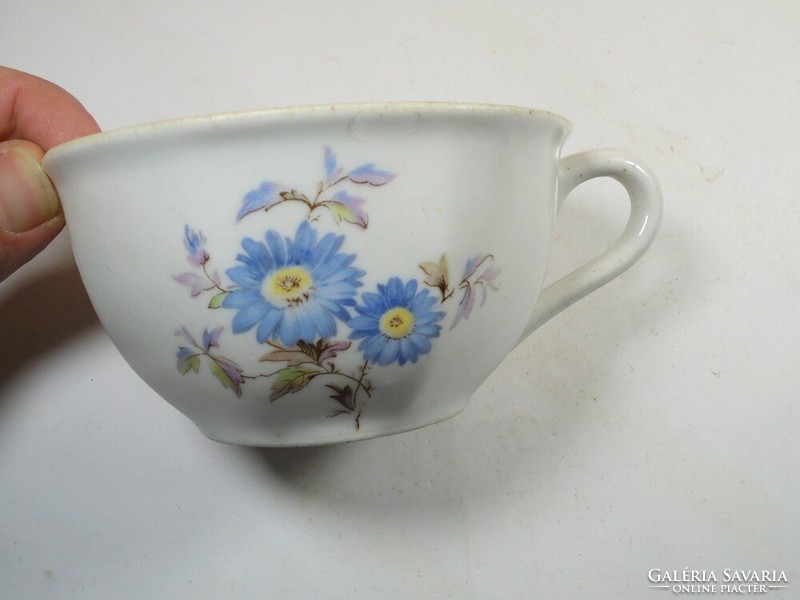 Antique old marked cup mug - flower pattern - drasche porcelain