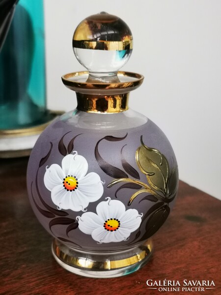 Floral perfume bottle