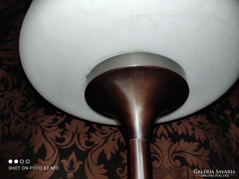 NAGYON MEGÉRI ÁRON!!! Igazi  lámpa iparművész formatervezett vörösréz  bronz opálüveg állólámpa