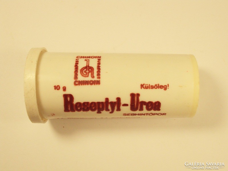Retro Reseptyl-Urea sebhintőpor hintőpor doboz - Chinoin gyártó - 1980-as évekből