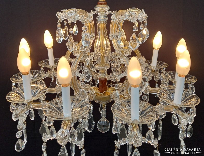 Mary Theresa style lead crystal chandelier