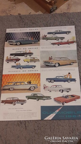 1960 USA autó, Oldsmobile veterán autós prospektus, reklám kiadvány