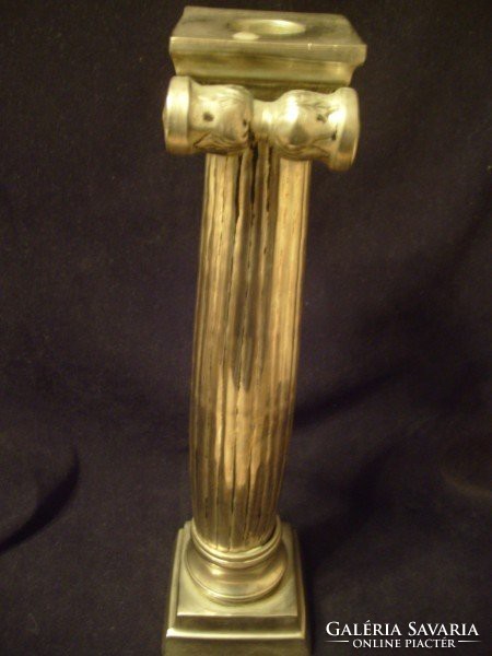 M1-12 E4 Dór,Ion oszlopos gyertyatartó ritkaság 32,5 cm ezüst tartalmú ezüstözött 1578 gr