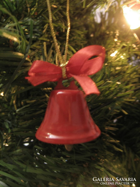 Retro red bell Christmas tree decoration