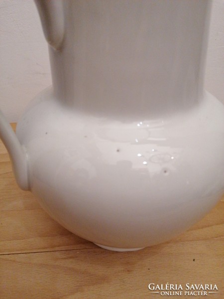 White Zsolnay jug with shield seal