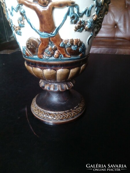 SCHILLER & GERBING majolica váza  /M:33cm /