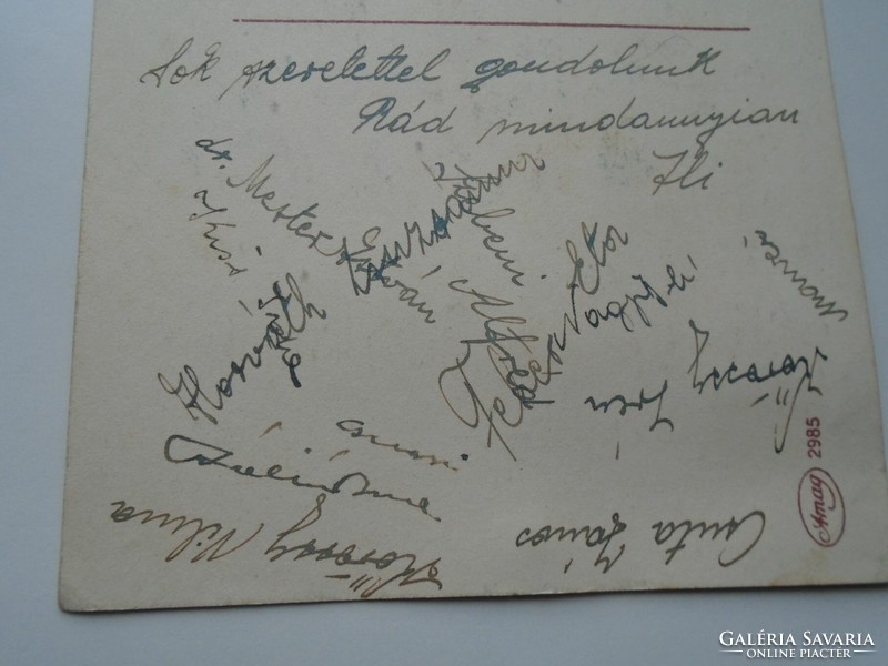 D192332  Régi  képeslap  -  VÉSZTŐ -   Mezőberény  sok aláírás  1930k