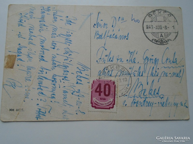 D192348  Régi  képeslap  Humor - Kaszás Jámbor -  PORTÓ  1949 Békés - gúnyos tartalom