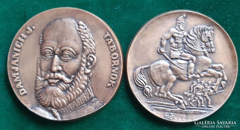 László Csontos: damjanich (1979), pair of bronze plaques