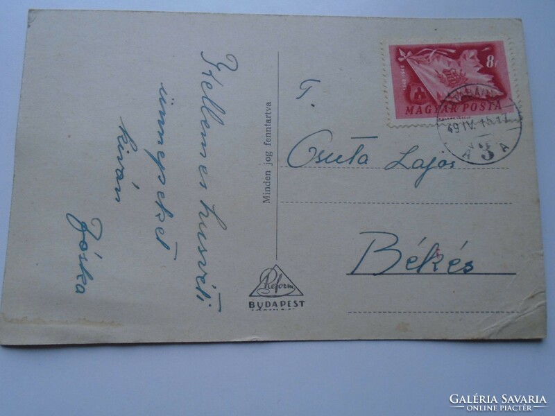 D192328  Régi  képeslap  -    Húsvéti Üdvözlet   1949 Tatabánya