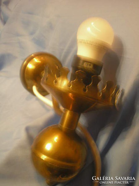 N19  Antik Működő  réz falikarok lámpapár ritkaság  egyben eladóak