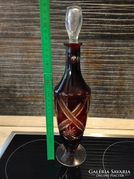 Colored glass crystal liqueur brandy wine botella pouring glass bottle with stopper whiskey