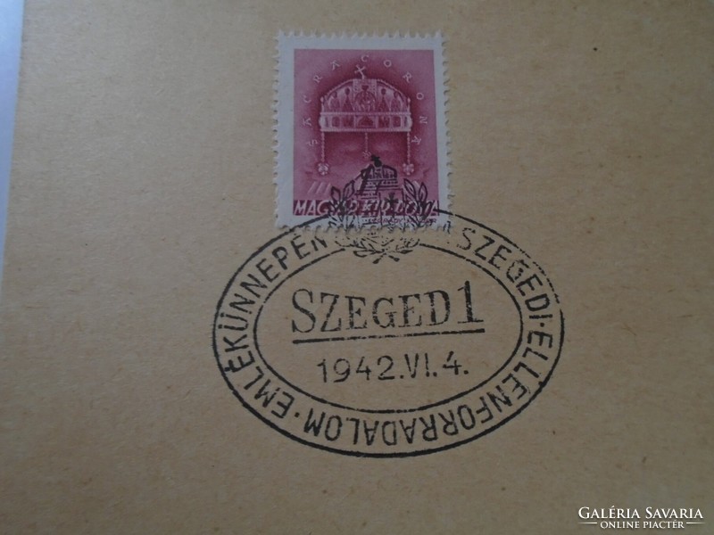 D192453  Alkalmi bélyegzés  Szeged - Szegedi Ellenforradalom Emlékünnep 1942
