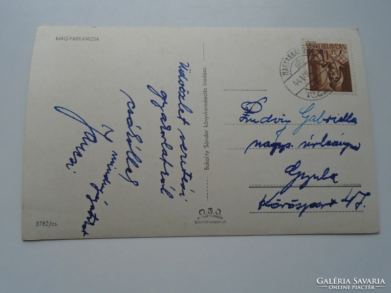 D192384 old postcard - Magyarkanizsa kanjiža (Serbia) 1944