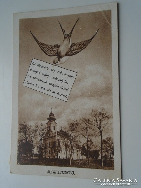 D192374 old postcard - Mariabesnyő - Gödöllő - swallow - 1944 peaceful